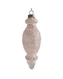 Подвеска 14см стекло розовый Maxijoy