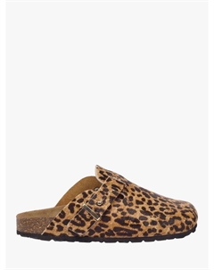 Леопардовые кожаные клоги со шпильками на ремешке, Multi Celtic & co.