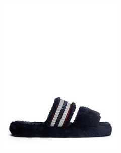 Тапочки с плетеным логотипом из искусственного меха, Space Blue Tommy hilfiger