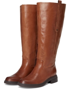 Ботинки Women's Ontime Wide Calf Knee High Boots, English Tea Brown Leather Naturalizer