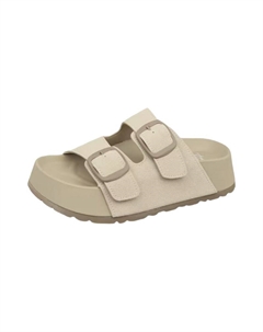 Женские тапочки-шлёпанцы бежевые, цвет Beige 7 sevfun