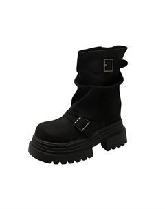 Коричнево-черные женские ботильоны, цвет Black 7 sevfun