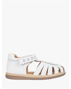 Стильные кожаные сандалии с закрытым носком, White Jojo maman bébé