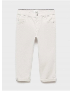 Детские прямые брюки Lima из хлопкового состава, Natural White Mango