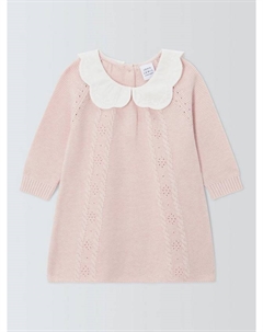 Платье из детского кашемира с трикотажным узором, Pink John lewis