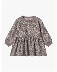 Детское хлопковое платье с длинными рукавами и принтом, Purple Stone Wheat