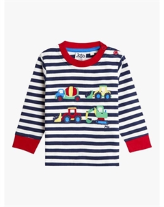 Детский топ с аппликацией в стиле строителя из хлопка, Navy/Ecru Jojo maman bébé