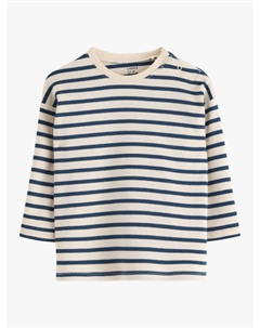 Детская хлопковая кофточка с длинными рукавами в полоску, Dark Blue Lindex