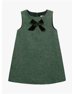Детское платье Georgina с бантом в стиле пинaфор и узором "ёлочка", Green Trotters