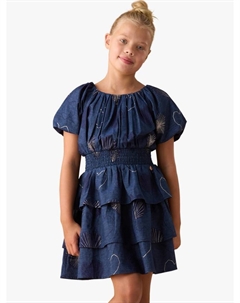 Детское платье с рукавами-фонариками, Blue Angel & rocket