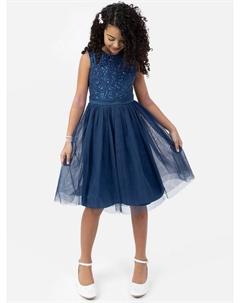 Детское платье миди без рукавов с пайетками, French Navy Maya deluxe
