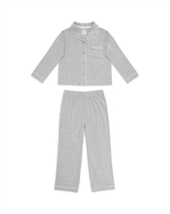 Детский пижамный комплект с длинными рукавами и контрастными вставками, Grey Chelsea peers
