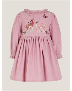 Детское платье Felicity с длинными рукавами и вышивкой, Pink Monsoon