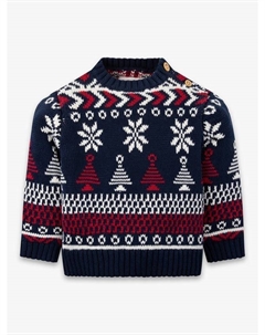 Детский свитер из хлопка в стиле фэр-айл, Navy/Red/Cream The little tailor