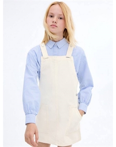 Детское безрукавное платье-сарафан Harper из хлопка, Light Beige Mango