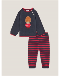 Комплект из джемпера и джоггеров Baby Cotton Guardsman Bear, Navy Monsoon