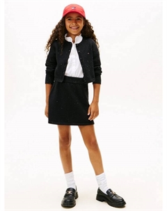 Секвин мини-юбка трапеция, Black Tommy hilfiger