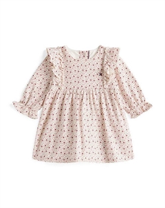 Детское платье из вельвета с цветочным принтом, Ivory Silk Tommy hilfiger
