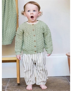 Детский кардиган из хлопка в стиле петель, Sage The little tailor