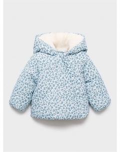 Детская куртка-пуховик с капюшоном Baby Porti, Medium Blue Mango