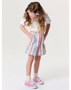 Детские шорты в полоску из пике, Multi White Crew clothing