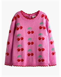 Детский свитер с круглым вырезом Cherry, Pink Jojo maman bébé