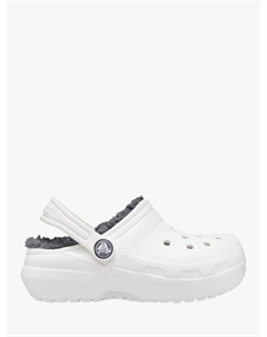 Детские классические стеганые клоги, White/Grey Crocs