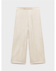 Детские брюки Marisol Shimmer с широкими штанинами, Light Beige Mango