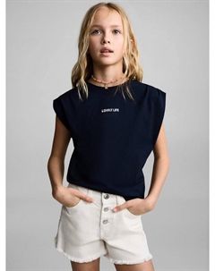 Детские джинсовые шорты Patri с бахромой, White Mango