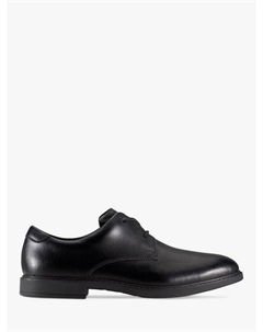 Детские школьные туфли Scala Loop из кожи на шнурках, Black Clarks