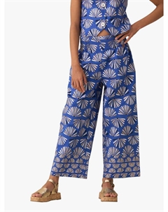 Детские брюки из льняной смеси с принтом вентилятора, Blue/Multi Angel & rocket