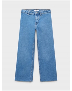Детские джинсы деним бесшовные с широкими штанинами, Open Blue Mango