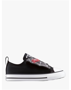 Детские кроссовки Chuck Taylor с паутинкой на шнуровке, Black/White/Red Converse