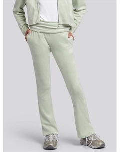 Детские джоггеры с поясом на манжете из велюра, Frosty Green Juicy couture