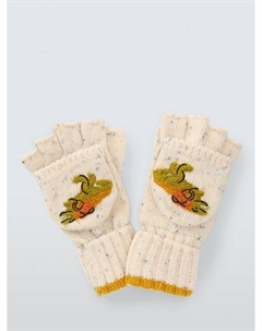 Детские митенки-варежки Boucle Dinsosuar из смесовой шерсти, Grey Marl John lewis