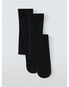 Детские колготки из шерстяной смеси, Pack of 2, Black John lewis