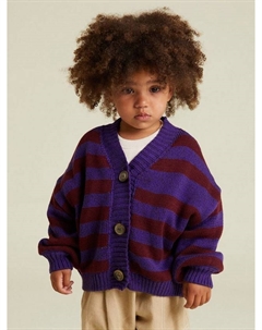 Детский кардиган из хлопка Eben, Purple Stripe Claude & co