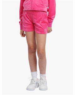 Детские шорты с поясом на манжете из велюра, Fuchsia Purple Juicy couture