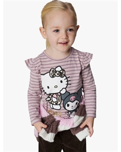 Детский топ с длинным рукавом Hello Kitty в полоску, Burnished Lilac Name it