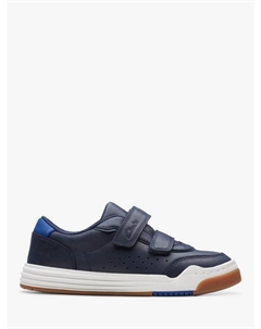Детские кожаные кроссовки Urban Solo с липучкой, Navy Clarks