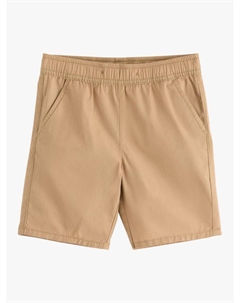 Детские повседневные шорты из хлопкового поплина с эластичной резинкой, Light Dusty Beige Lindex