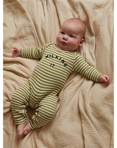 Детский комбинезон для сна Milking It Stripe из органического хлопка, Multi Claude & co