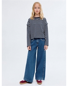 Детские джинсы Low Rise Wide Leg со стразами, Open Blue Mango