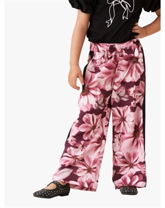 Детские брюки-клёш с цветочным и полосатым принтом, Pink/Multi Angel & rocket