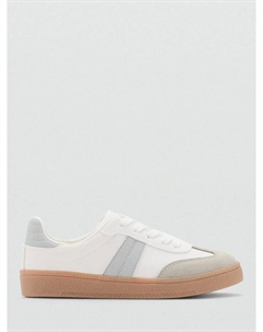 Детские кожаные шнурованные кроссовки, White Mango