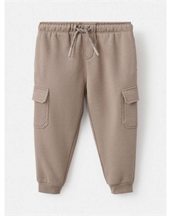 Детские хлопковые карго-джоггеры с кулиской, Brown Mango