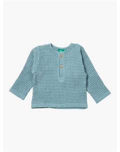 Детская вафельная кофта с длинными рукавами, Blue Little green radicals