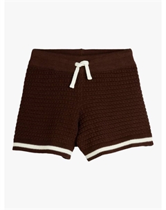 Детские шорты из органического хлопка с вязаным крючком узором, Brown Mini rodini