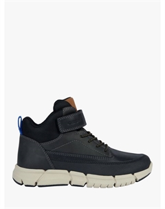 Детские ботинки Flexyper из вощеной кожи, Black Geox