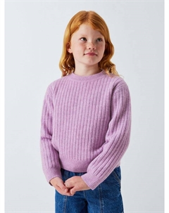 Детский джемпер с ребристым круглым вырезом, Purple John lewis